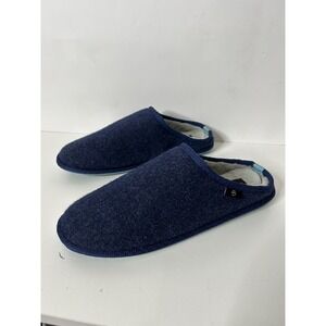 Ted Baker London Men Size US 10 EUR 43 Blue Felt Mulet Sole Slipper Shoe